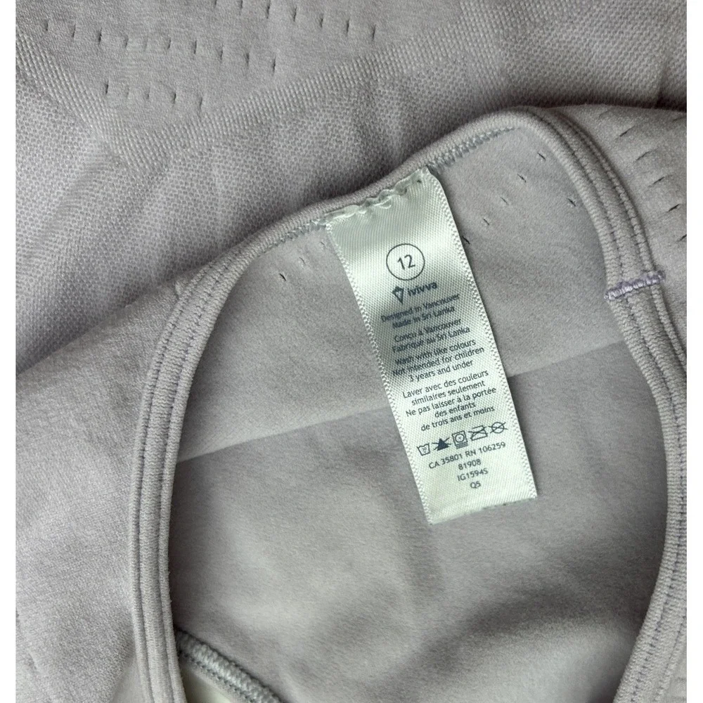 Iviva Lululemon Girls Tank Size 12 Light Compression Purple Racerback Top